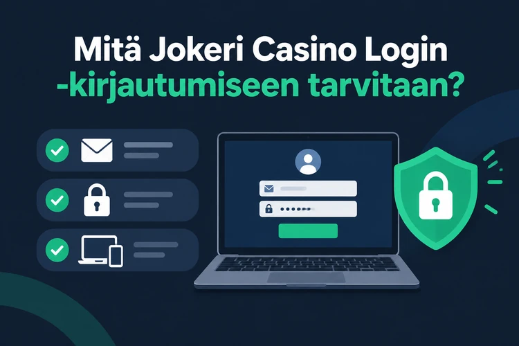 Mitä Jokeri Casino Login -kirjautumiseen tarvitaan?