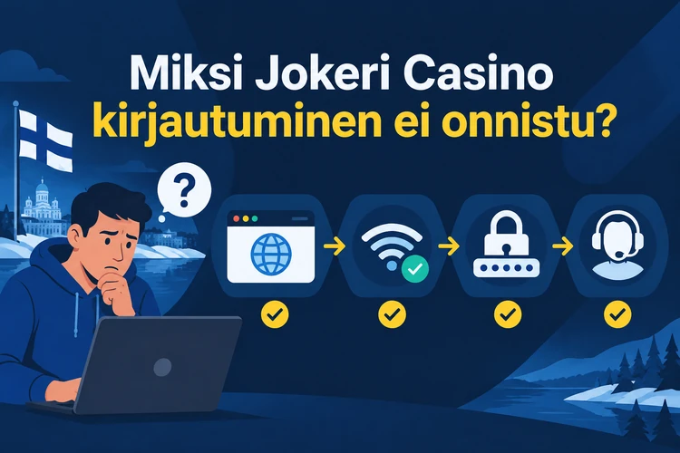 Ensimmäinen kirjautuminen Jokeri Casinolle